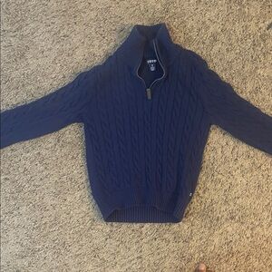 Izod Boy’s Dark Blue Zip-Up Sweater